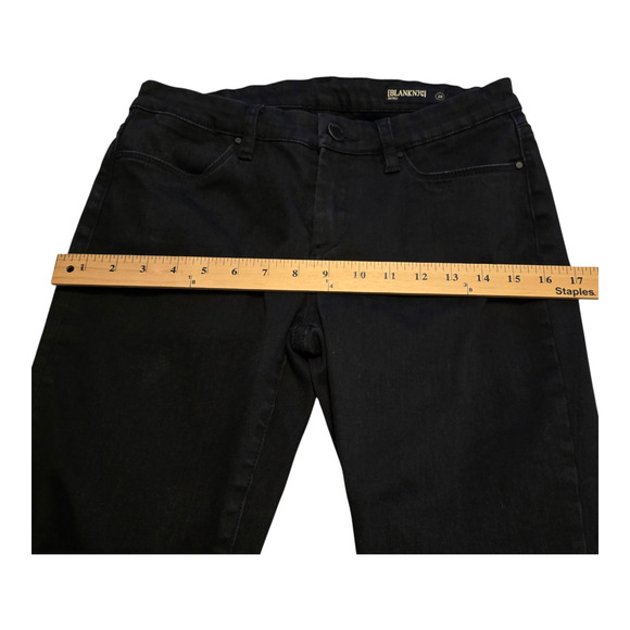 Blank NYC Jeans Womens 28 Black Intro Skinny Distressed Raw Hem Grunge Chic Y2K - Picture 11 of 13
